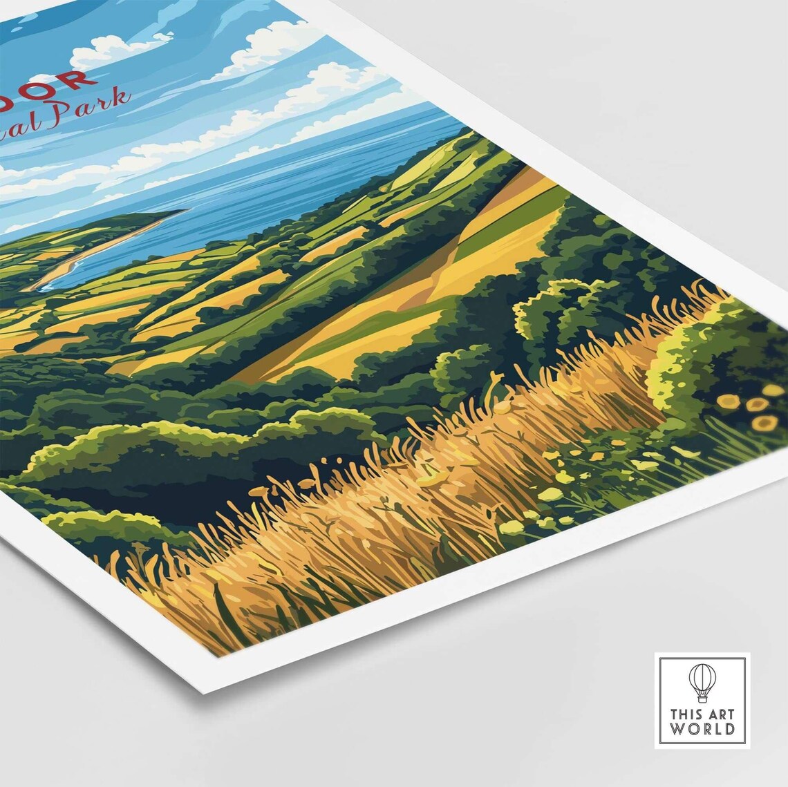 Exmoor Travel Poster, National Park Illustration - Image 5