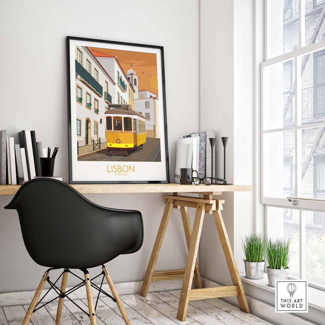 Lisbon Vintage Travel Poster, Portugal Art Print - Image 4