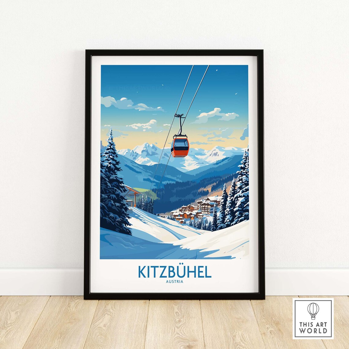 Kitzbuhel Austria Ski Resort Art Print - Image 2