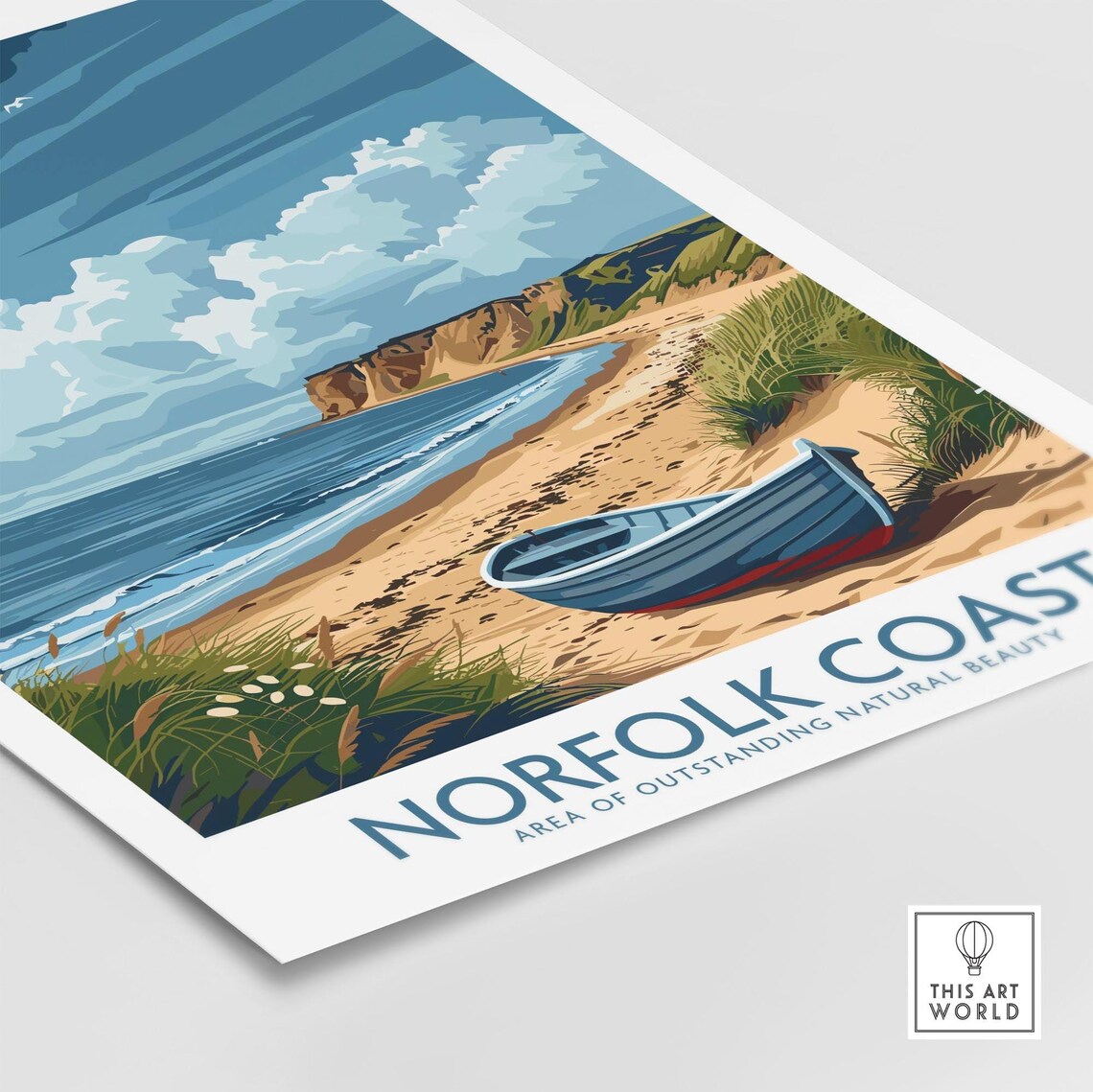Norfolk Coast Travel Poster, AONB Wall Art - Image 4