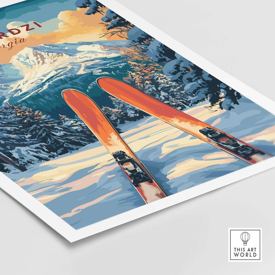 Goderdzi Ski Resort, Winter Sports Travel Poster - Image 5