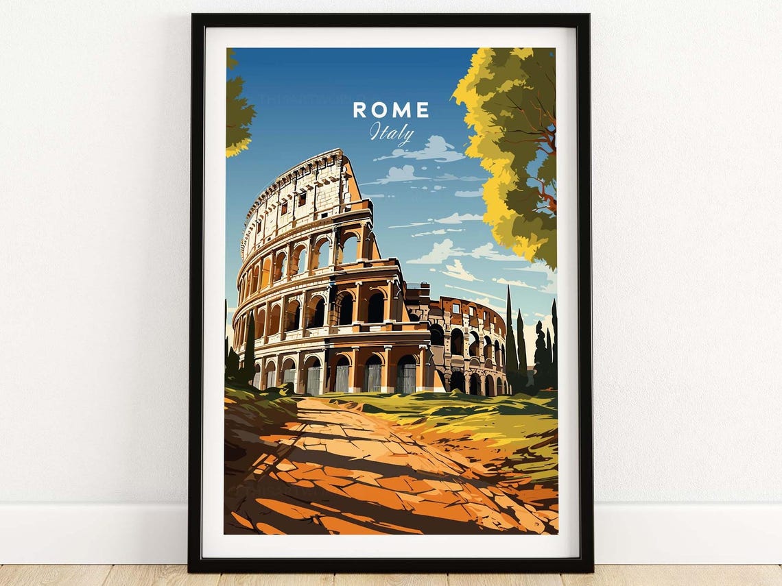 Rome Italy Travel Poster Art Print