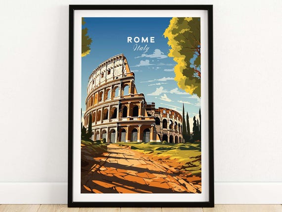 Rome Italy Travel Poster Art Print