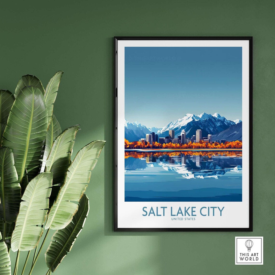 Salt Lake City Travel Poster, Utah Illustration - Image 2