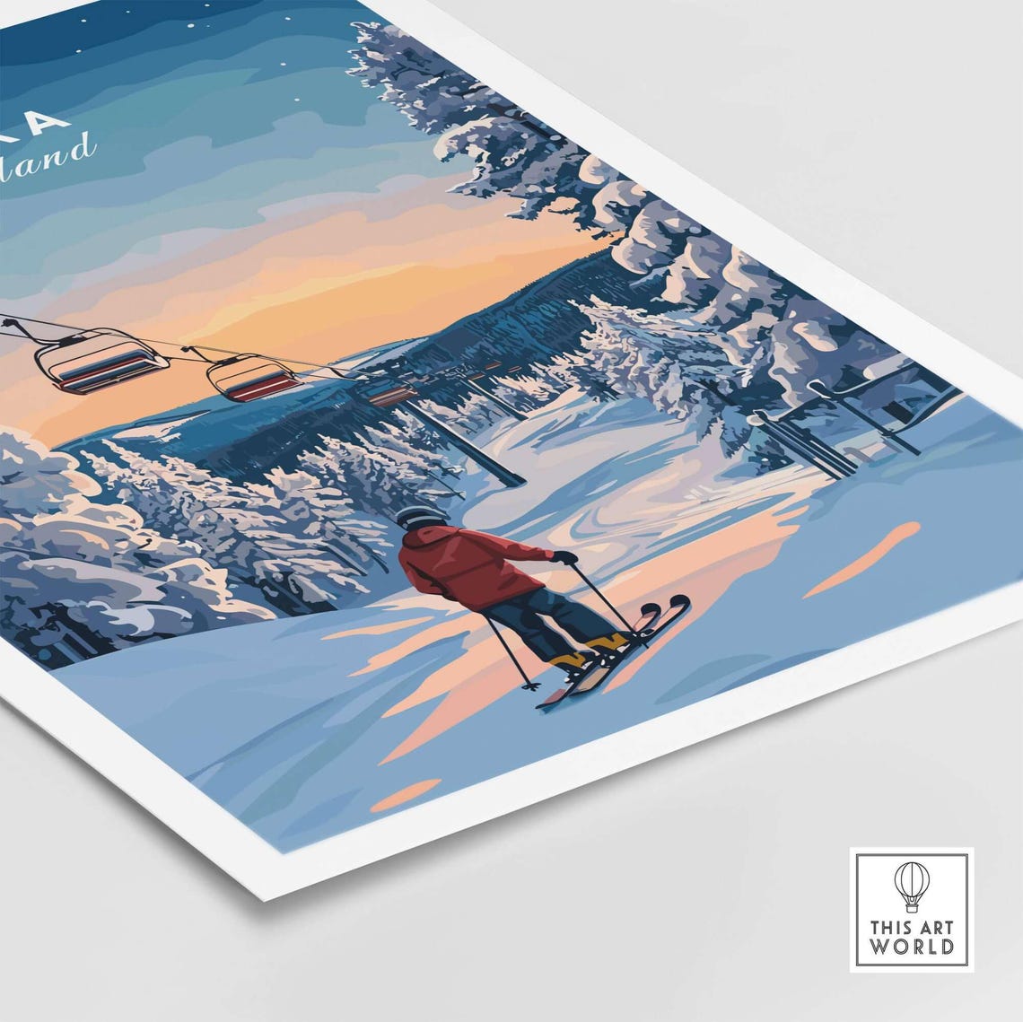 Ruka, Finland Winter Sports Travel Poster - Image 5