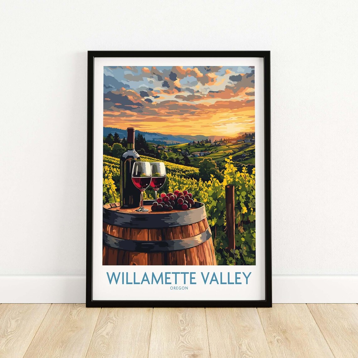 Willamette Valley Wine Country Gift, Illustration - Image 5