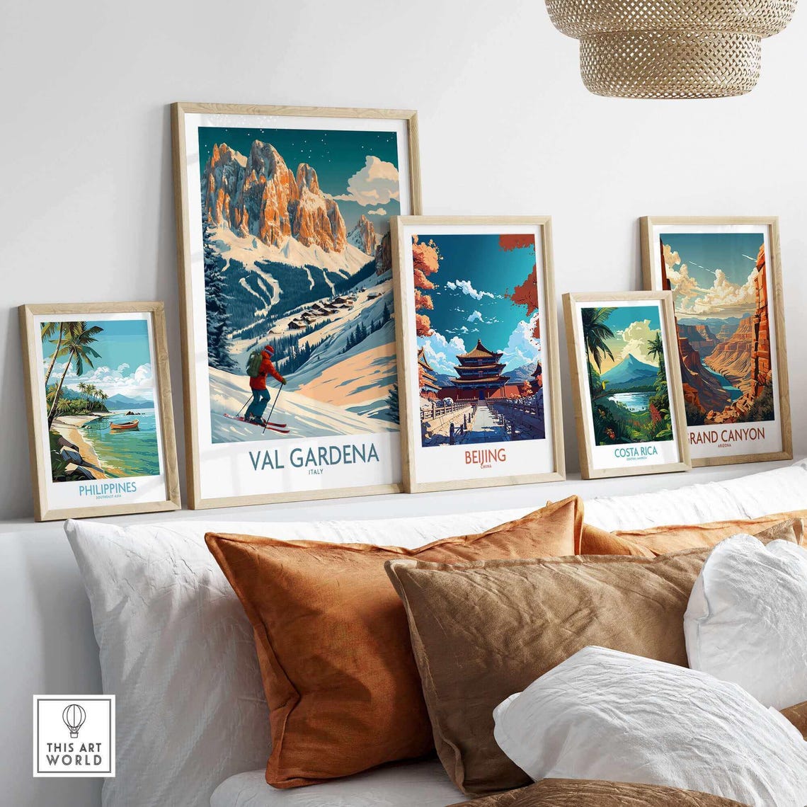 Val Gardena Ski Lodge Art Print, Winter Sports - Image 3
