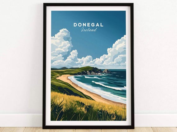 Donegal Travel Poster, River Eske Ireland