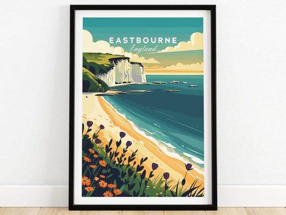 Eastbourne Wall Art Print Travel Poster Home Decor Artwork Gift Illustration Lover