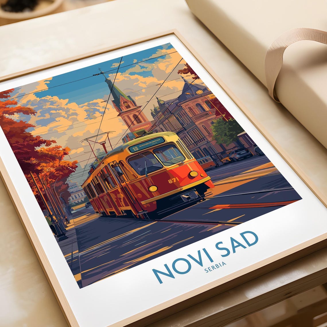 Novi Sad Travel Poster Serbia Travel Print Wall Art Serbia Wall Hanging Home Decor Novi Sad Art Lover Gift Novi Sad Birthday Present