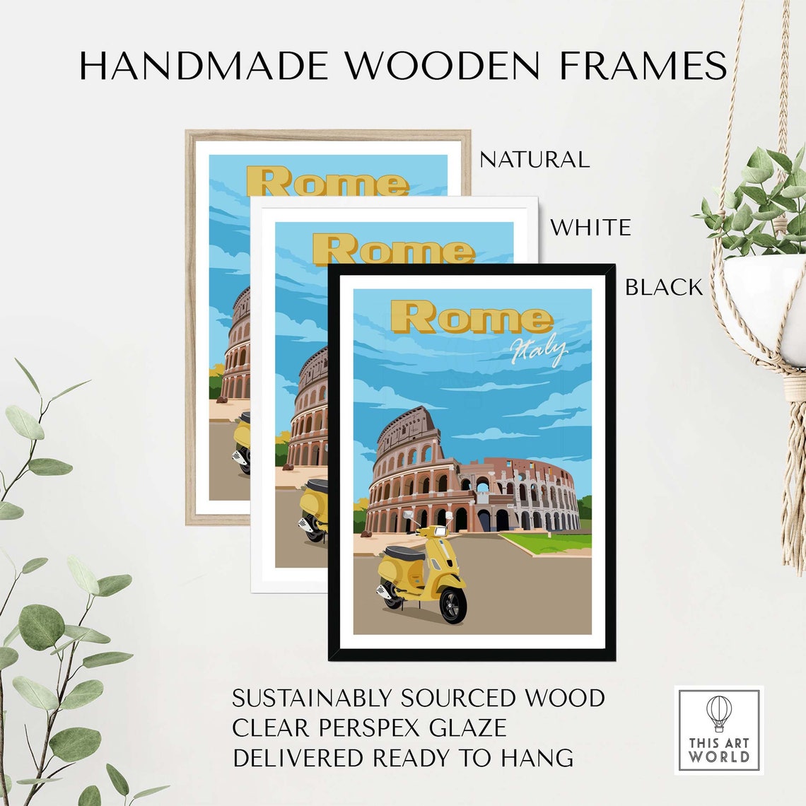 Rome Gift Idea Travel Poster - Image 2