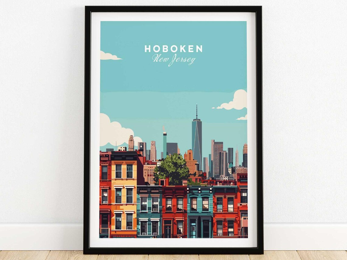 Hoboken Travel Poster, Place-Inspired Art Print