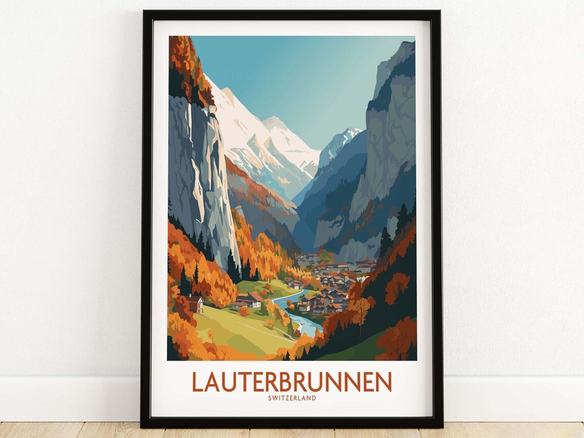 Lauterbrunnen Birthday Present Travel Poster