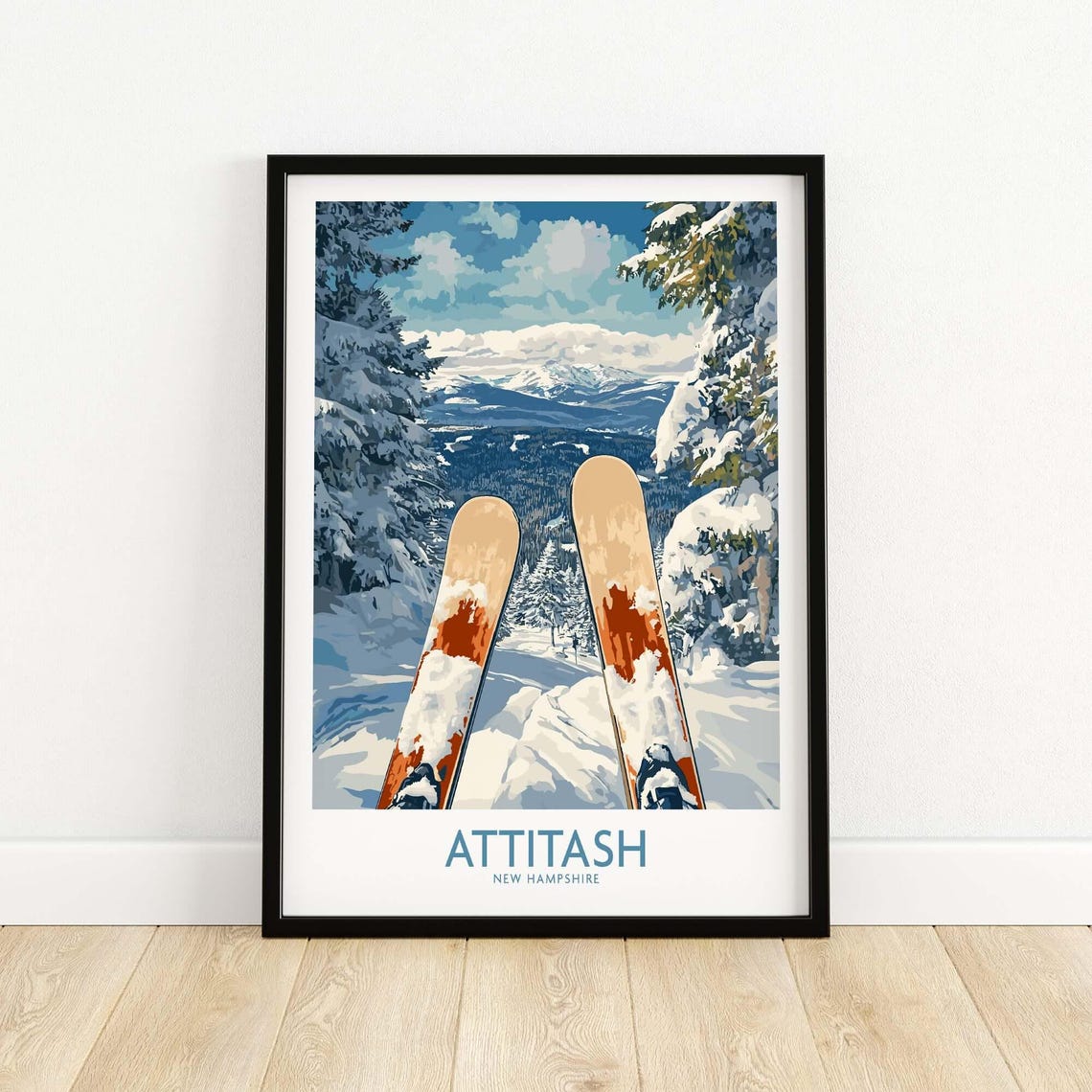 Attitash Ski Lodge Art Print, New Hampshire Ski Art - Image 5