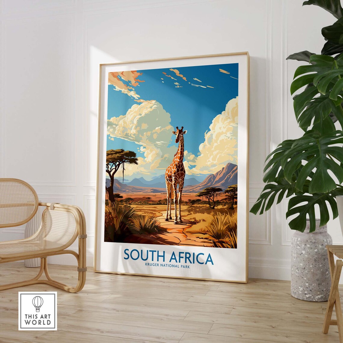 South Africa Travel Poster, Home Decor Illustration - Image 3