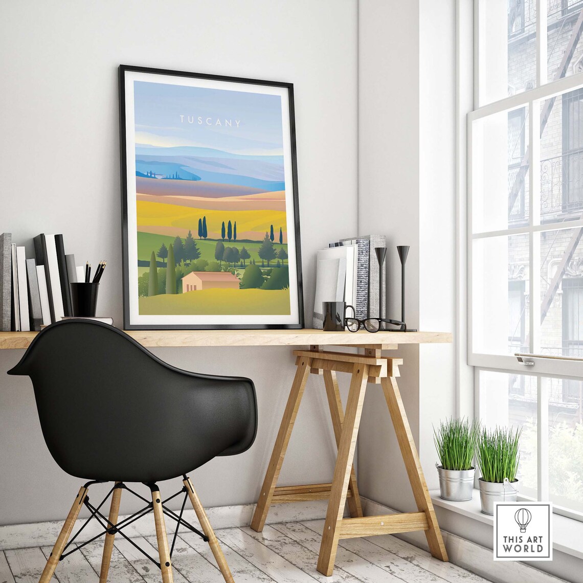 Tuscan Travel Poster, Tuscany Italy Wall Decor - Image 4