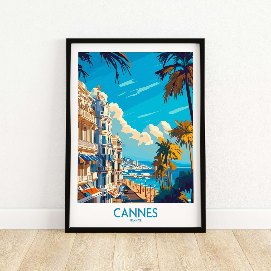 Cannes Cote D'Azur Travel Poster, Travel Poster