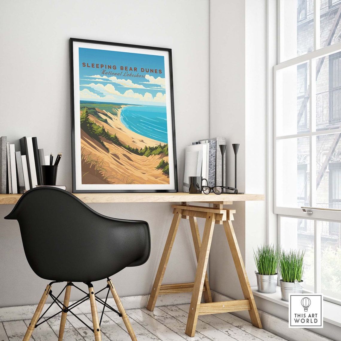 Sleeping Bear Dunes Poster Art Print Travel Print Home Dcor Poster Gift Illustration Artwork Birthday Present - Image 4