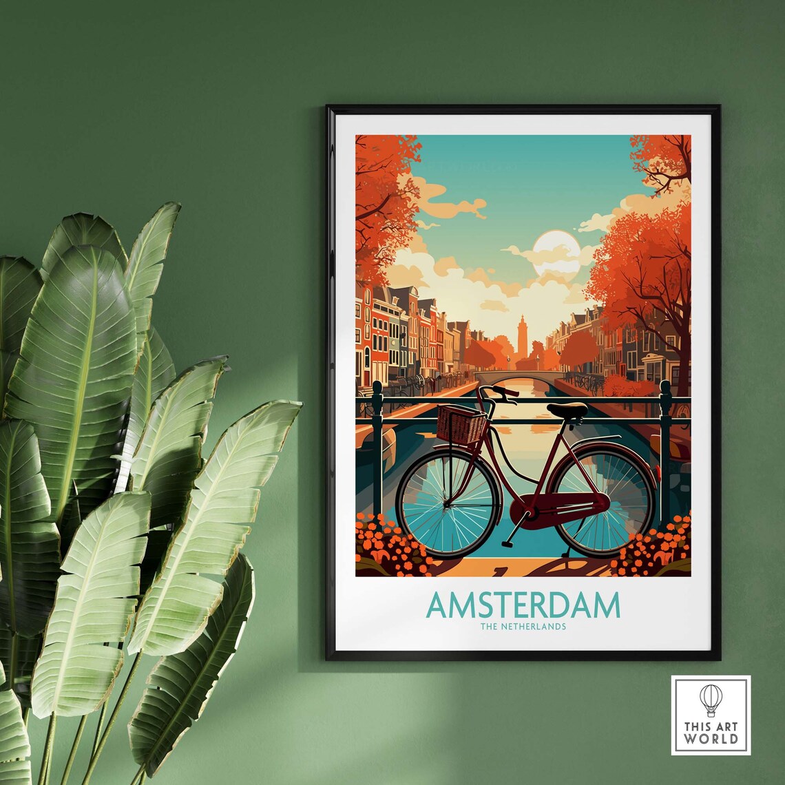 Amsterdam Travel Poster, Europe Wall Art Print - Image 2