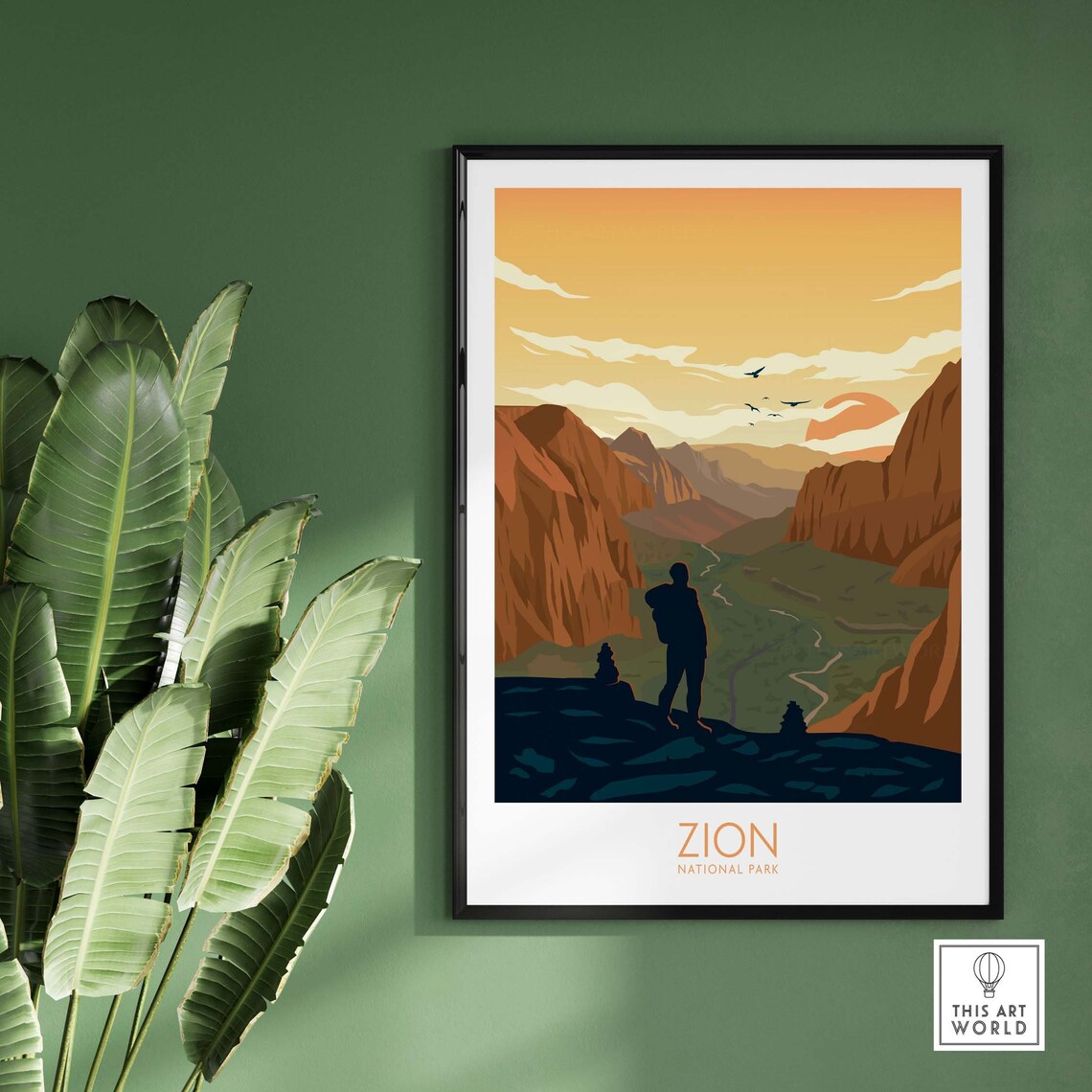 Zion National Park Travel Poster Art Print - Image 3