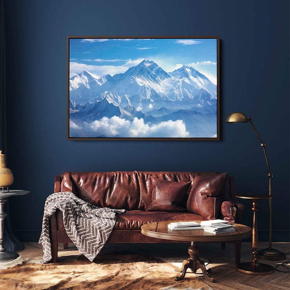 Majestic Himalayas Mountain Range Ejecting Through Clouds Photography Print Wall Art Print Asia Wall Art Ready To Hang