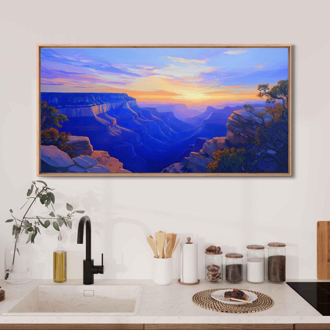 Sunset Overlook Art Print, Serene Nature Scene - Image 3
