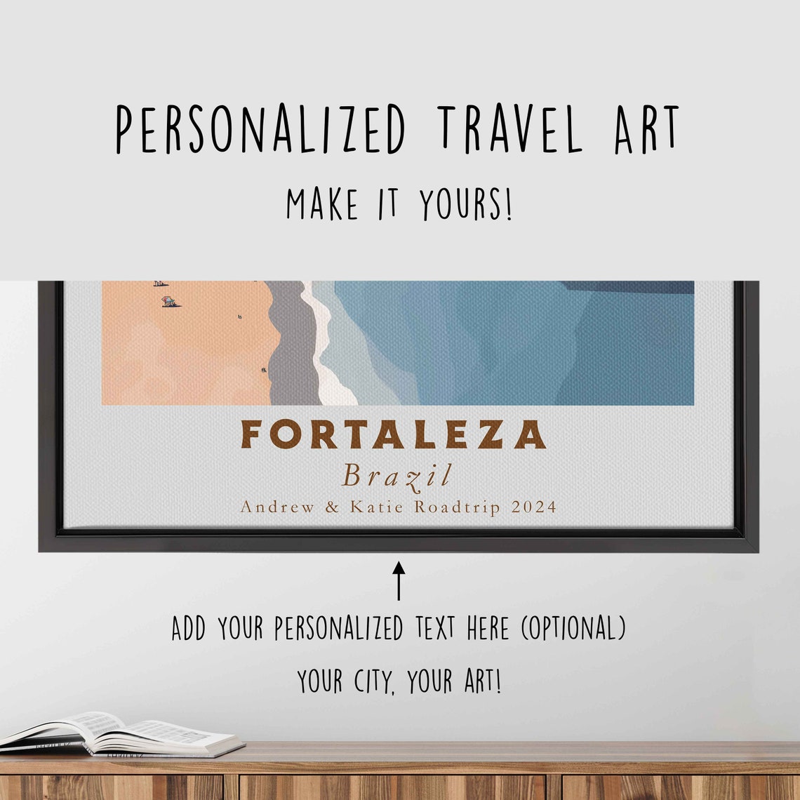 Fortaleza Brazil Beachfront City Skyline Sunset Coast Travel Poster - Image 4