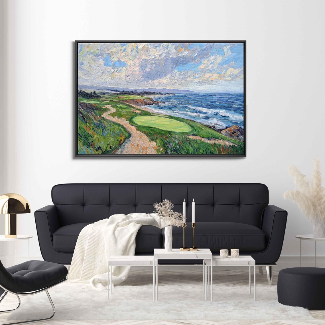 Pebble Beach Golf Course Impressionist Art Print - Image 3