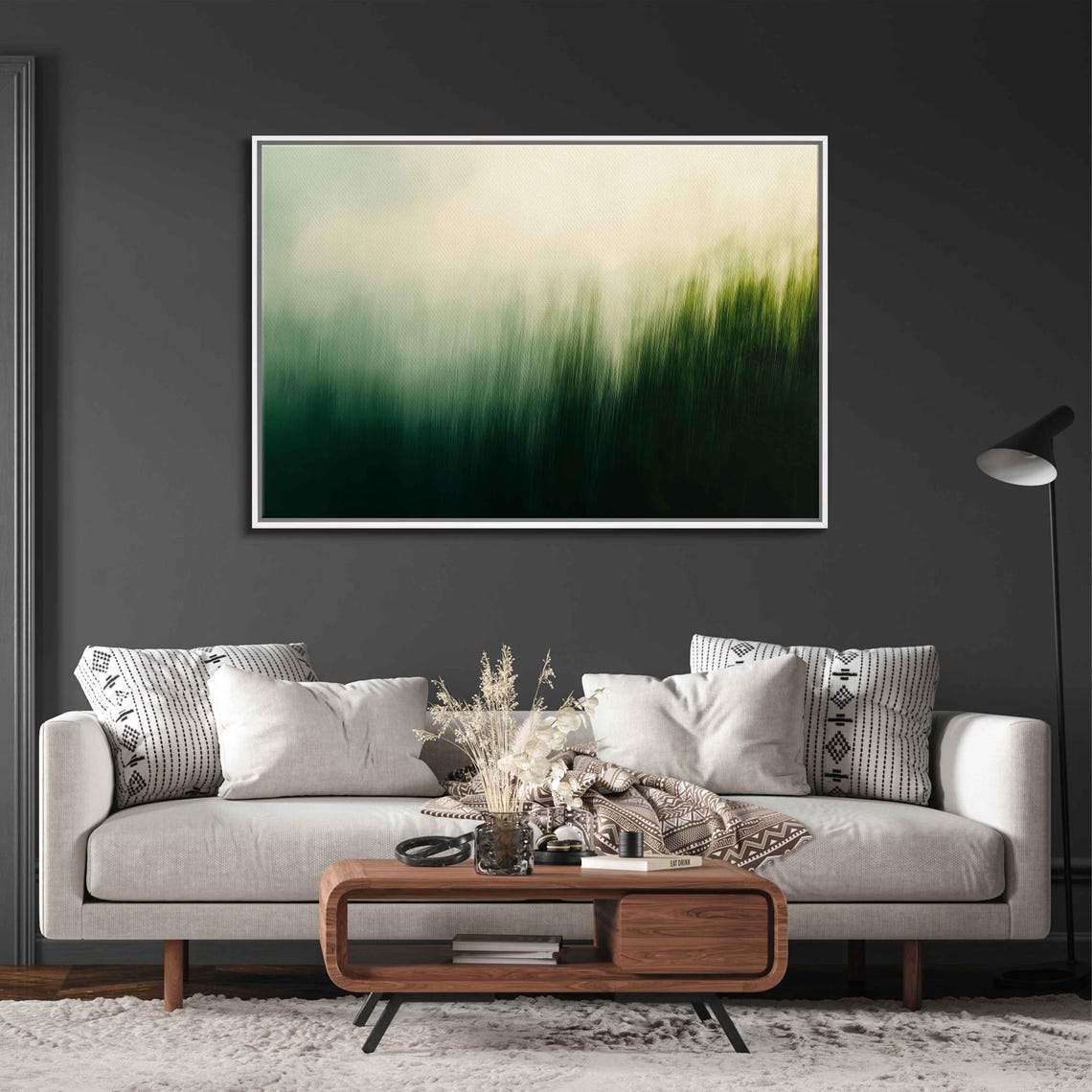 Cascading Waterfall Wall Art Print Minimalist Soft Focus Nature Photography