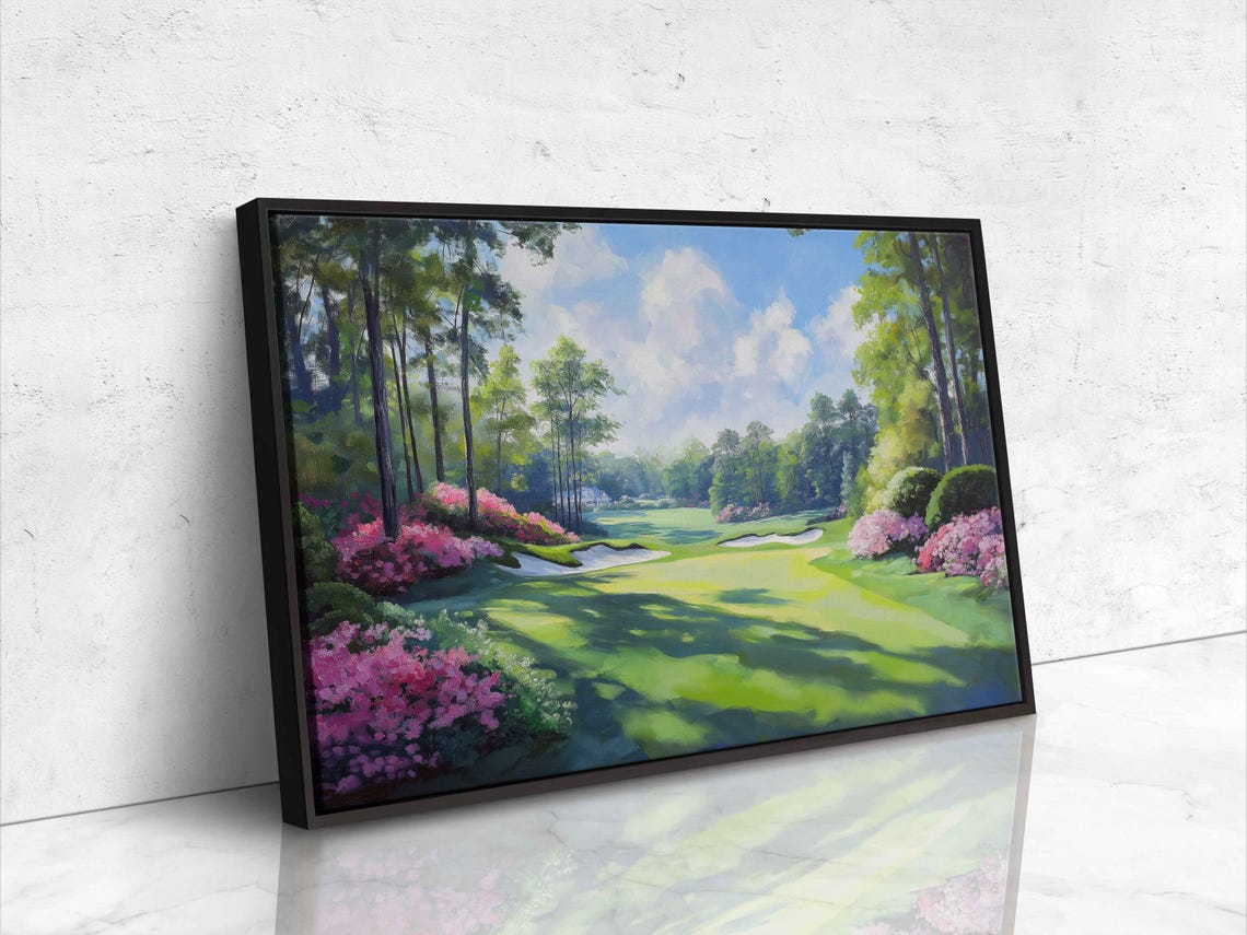 Augusta National Golf Course Spring Azaleas Fairway Green Poster - Image 4