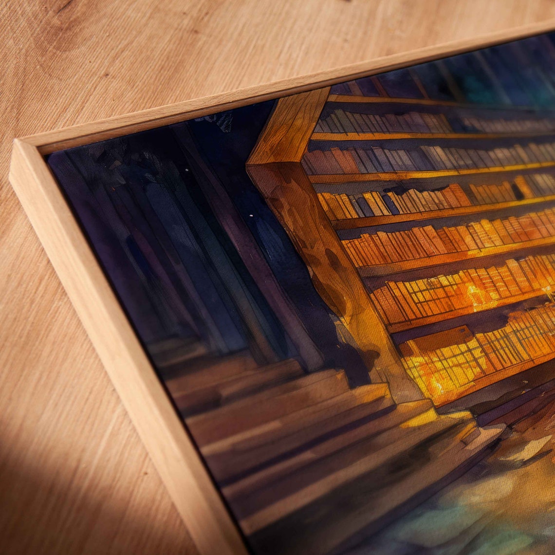 Witch Cauldron Green Potion Old Library Spell Books Candlelit Poster - Image 2