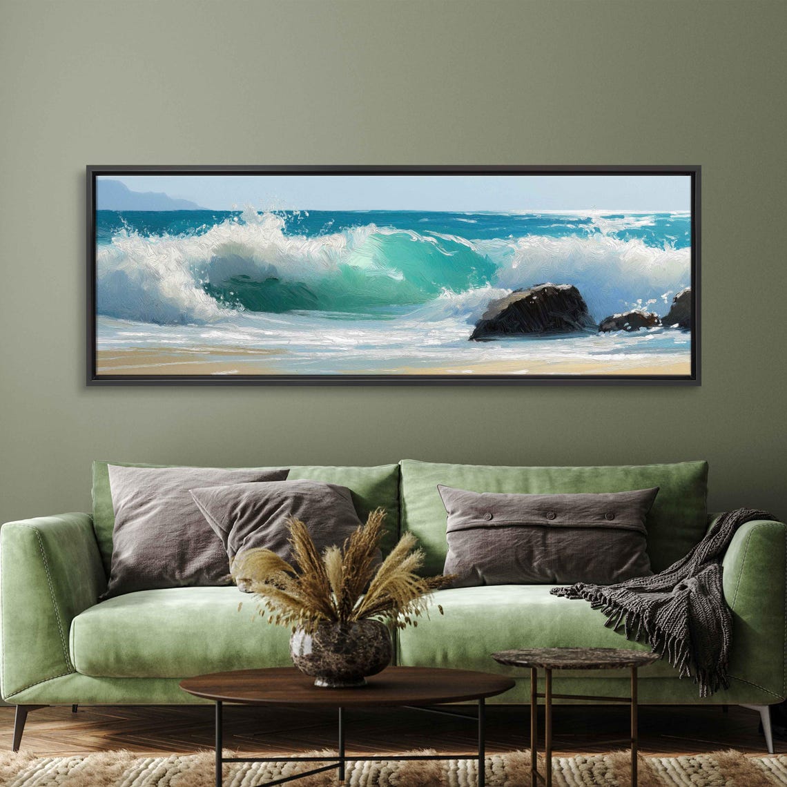 Abstract Seascape, Bold Turquoise Waves - Image 3