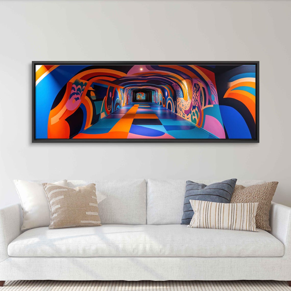 Underground Graffiti Tunnel Colorful Street Art Bold Geometric Poster - Image 3
