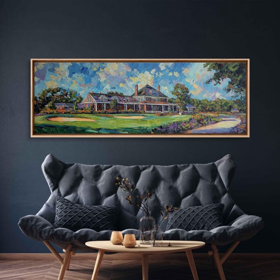 The Country Club Golf Course Clubhouse Acrylic Wall Art Print Picturesque Fairways Gift For Golfer Golfing Green Ready To Hang