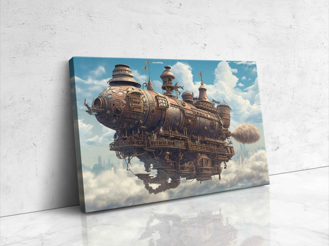 Steampunk Airship Wall Art Print - Image 4