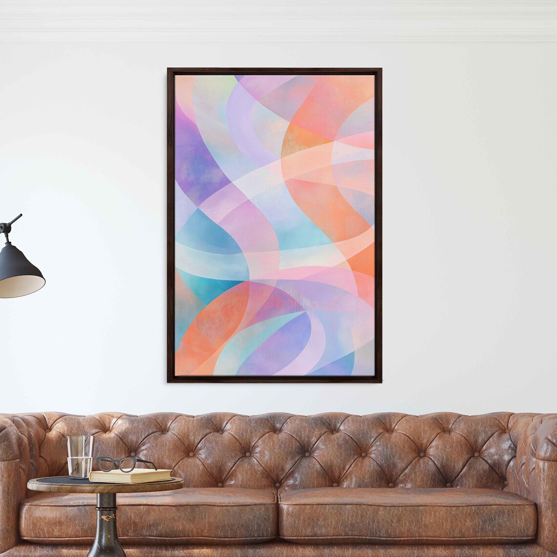 Dreamy Pastel Interlocking Curves Art Print