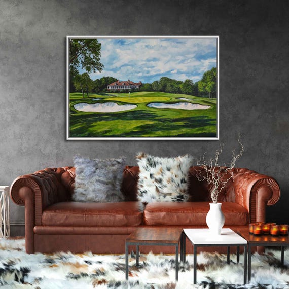 Oakmont Golf Course Acrylic Wall Art Print Picturesque Fairways Gift For Golfer Golfing Green Ready To Hang