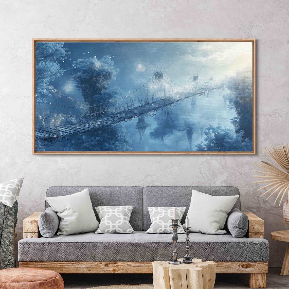 Floating Islands Under Cerulean Dawn Art Print