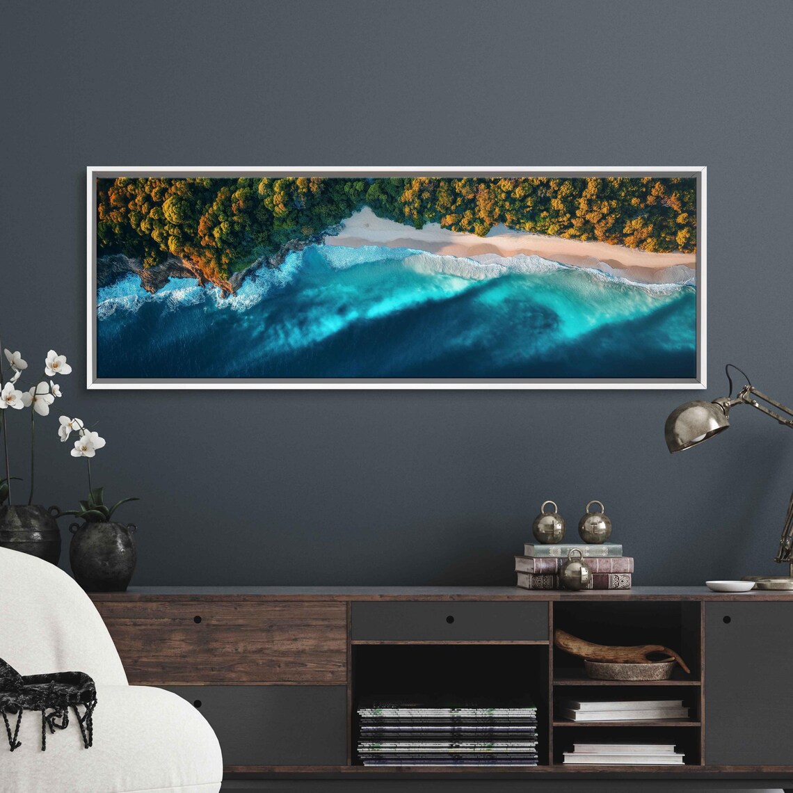 Abstract Seascape Waves, Vibrant Blues And Greens - Image 3