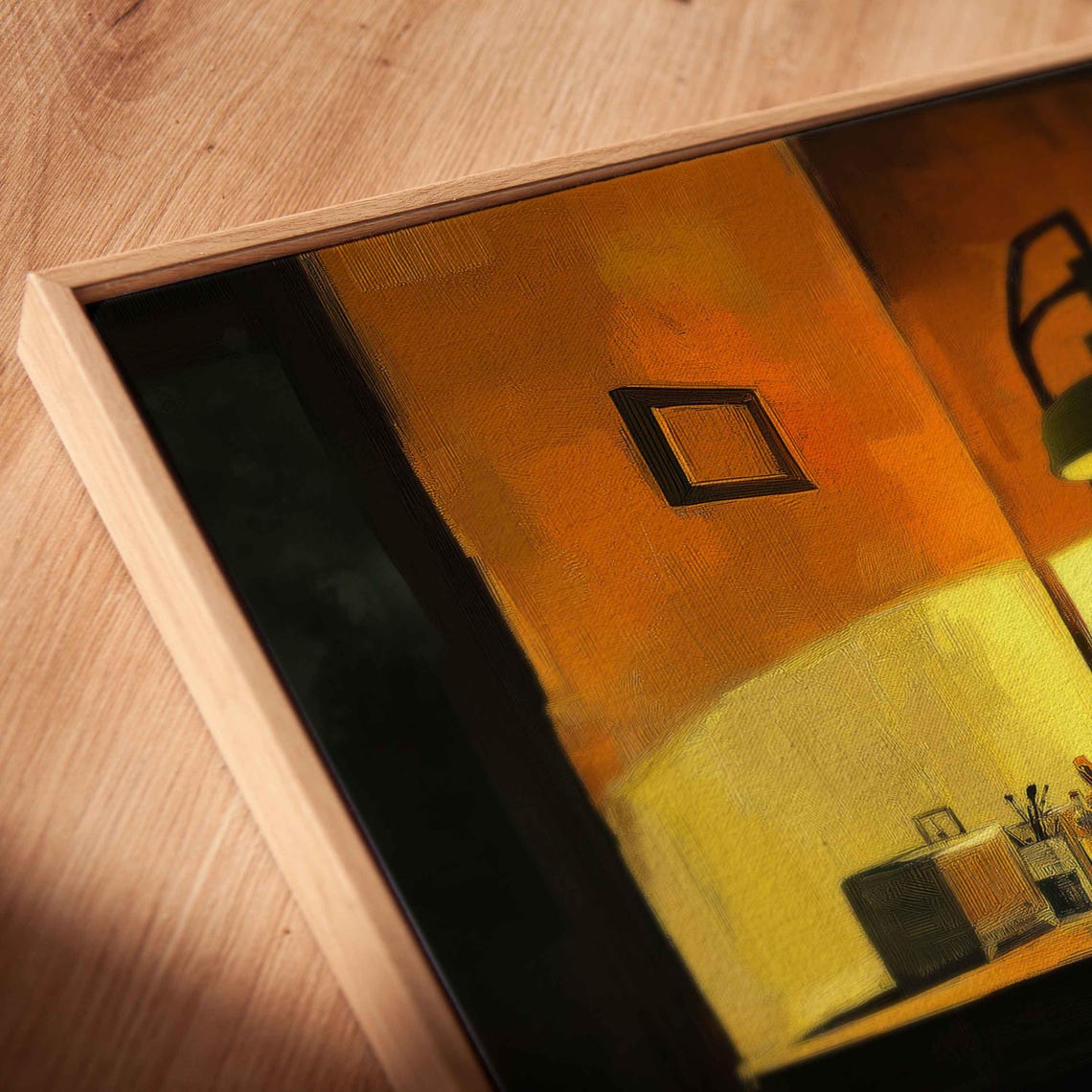 Warm Lamplit Bar Corner Cocktail Hour Evening Mood Painting Poster - Image 2