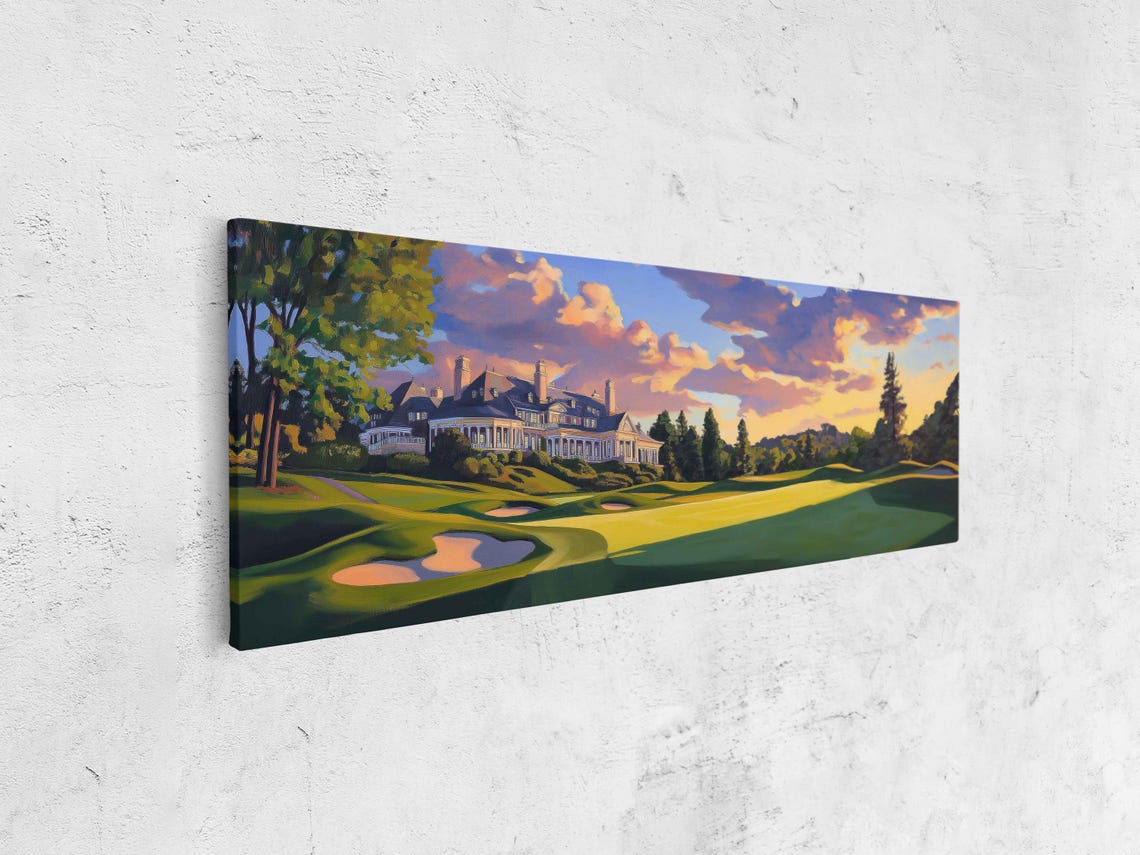 Congressional Golf Course Clubhouse Sunset Rolling Green Art Poster - Image 4