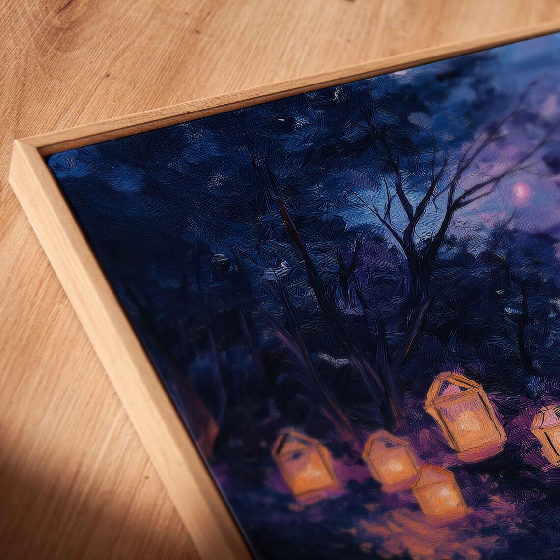 Magical Night Sky Over Lake, Twinkling Stars - Image 2