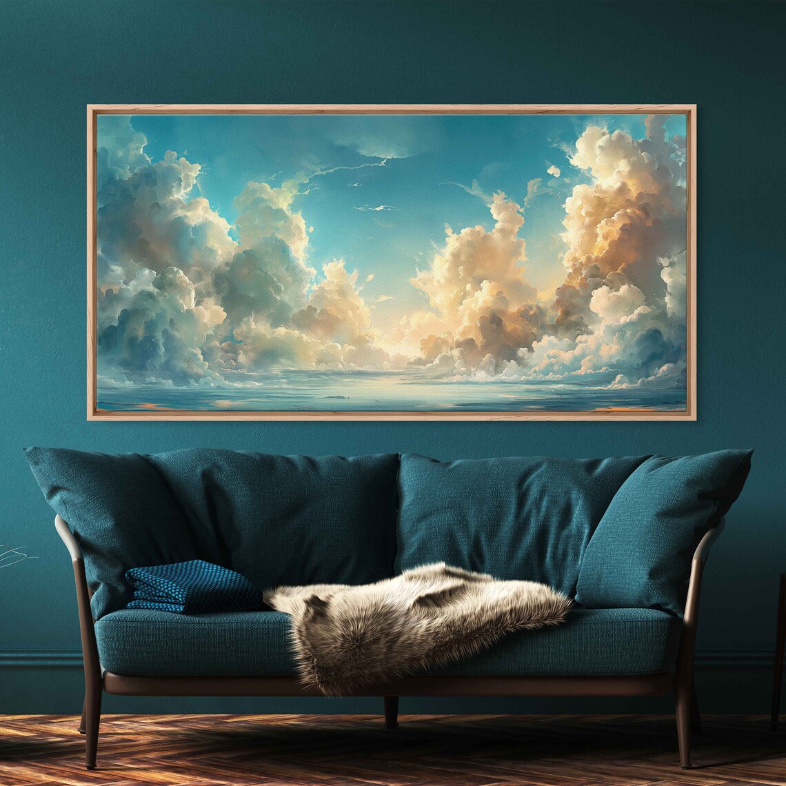 Colorful Clouds Calm Ocean Waters Art Print