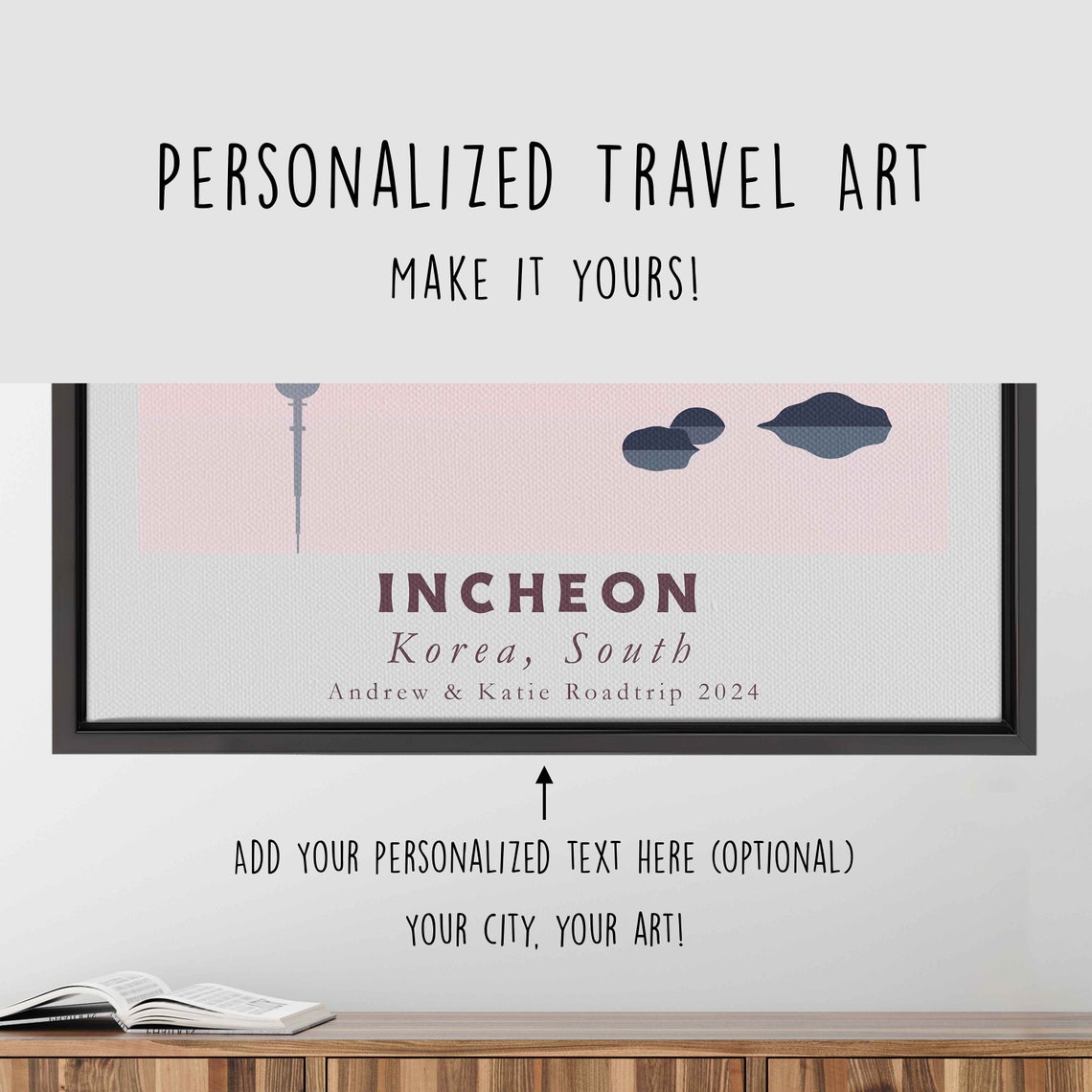 Incheon South Korea Harbor Tower Pink Sunset Reflection Poster - Image 4