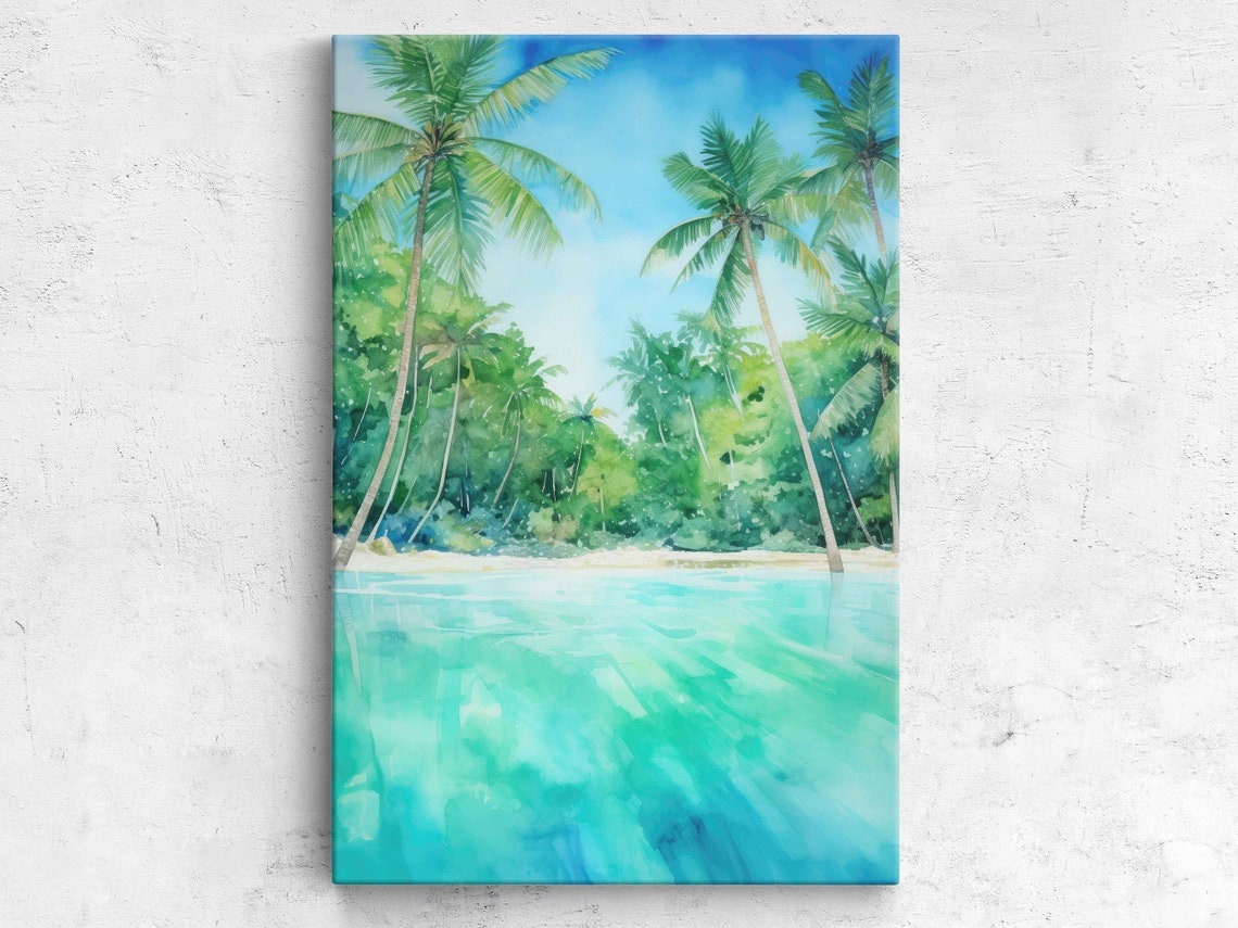 Tropical Island Framed Print Ready To Hang