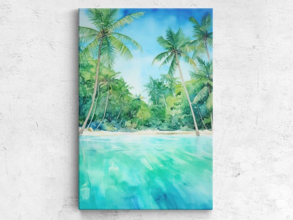 Tropical Island Framed Print Ready To Hang