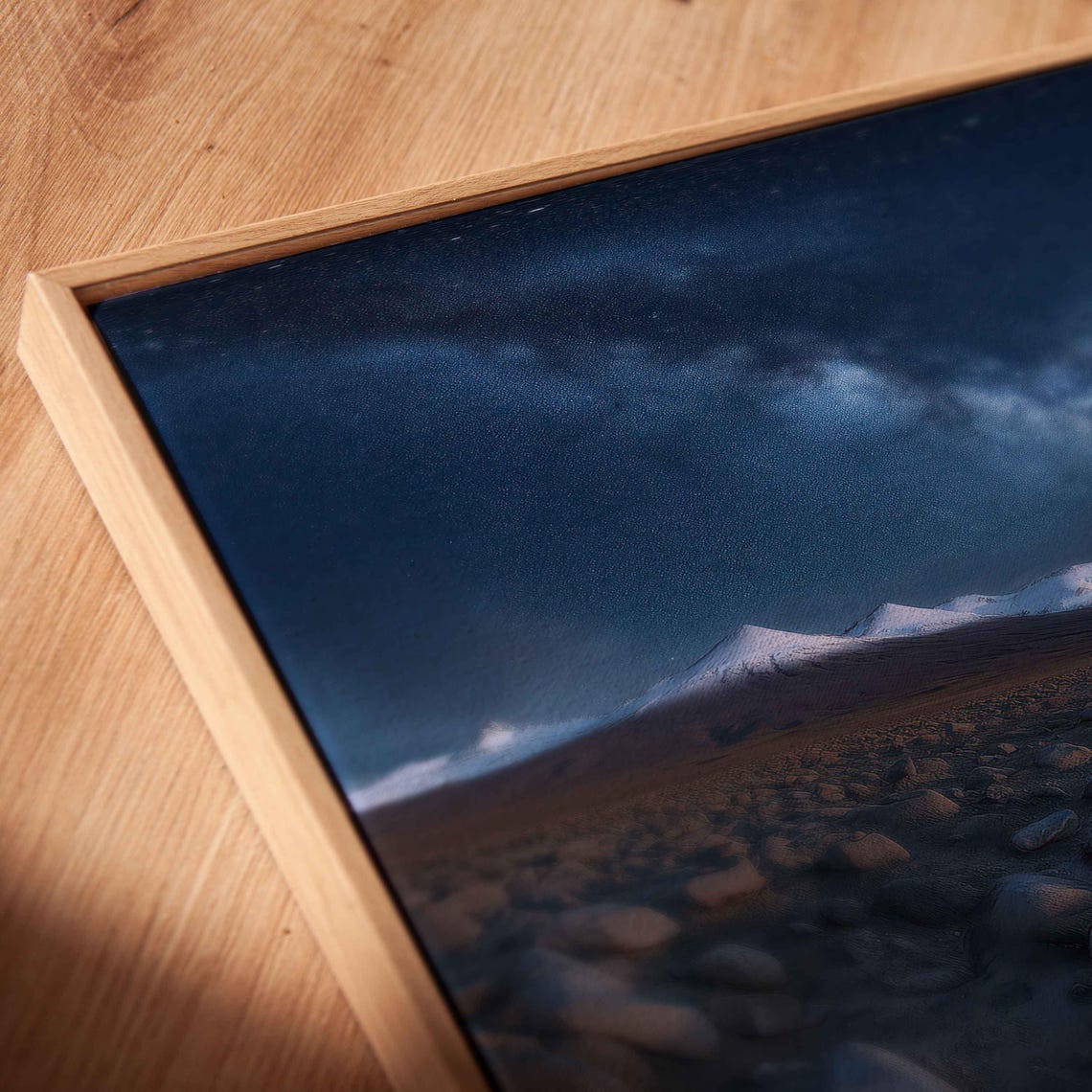Stunning Starry Night Over Mountains Wall Art Print Dramatic Hdr Landscape - Image 2