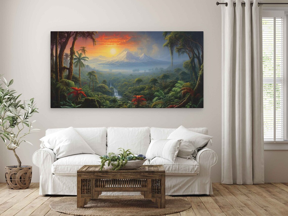 African Jungle With Mount Kilimanjaro Travel Poster - Image 3