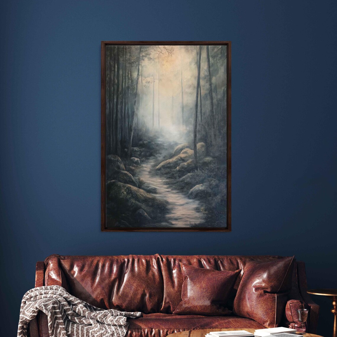 Misty Enchanted Forest Art Print, Serene Brook - Image 3