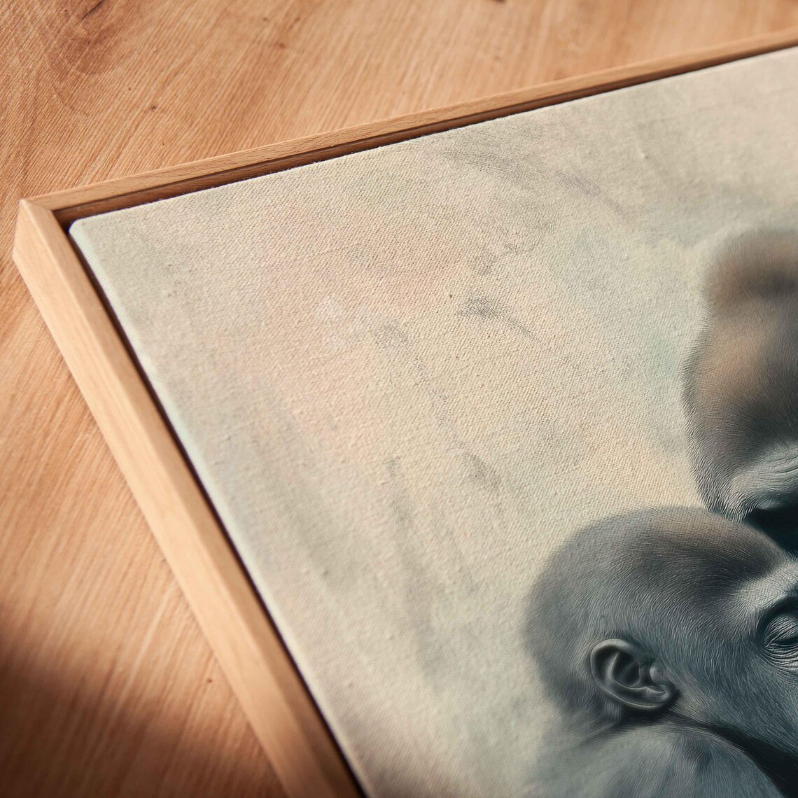 Gorillas Nurturing Each Other, Pastel Watercolor - Image 2